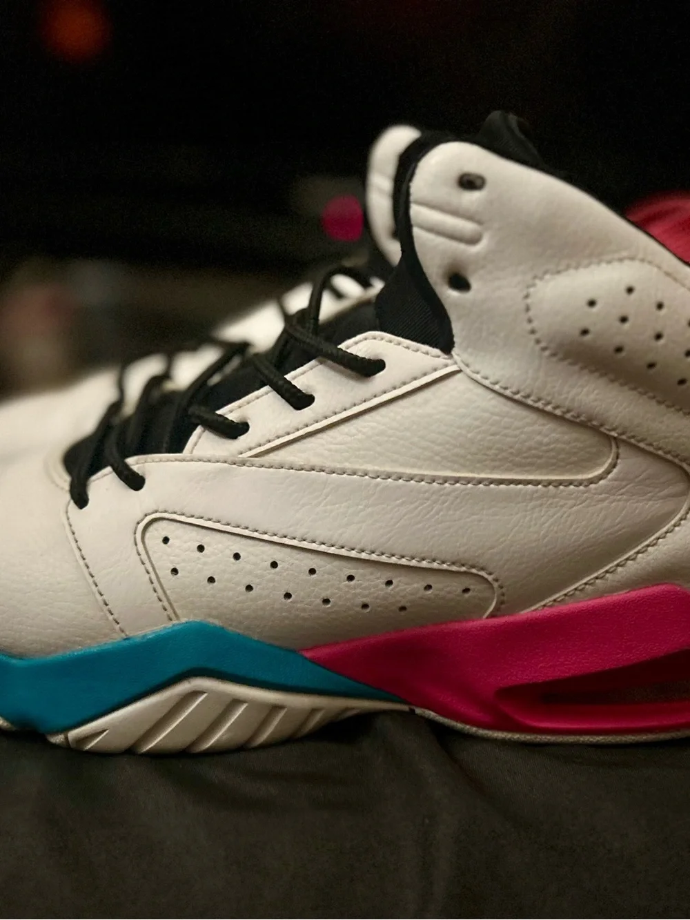 Jordan Men's Athletic Basketball Shoes - White & Teal